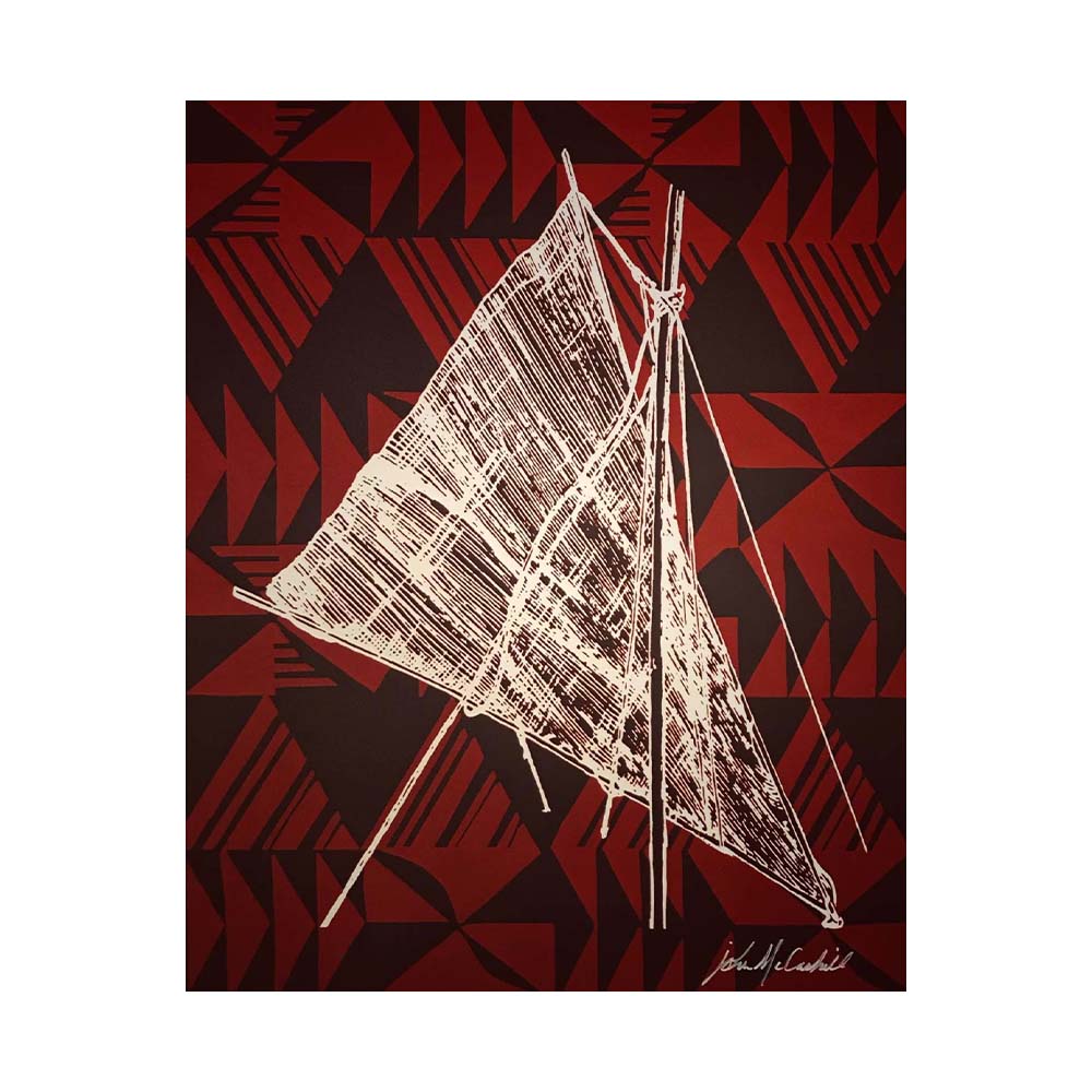 Island Sail | Waypoints series | Studio Jomac | Modern Contemporary Printmaking Art Gallery | Honolulu Hawaii