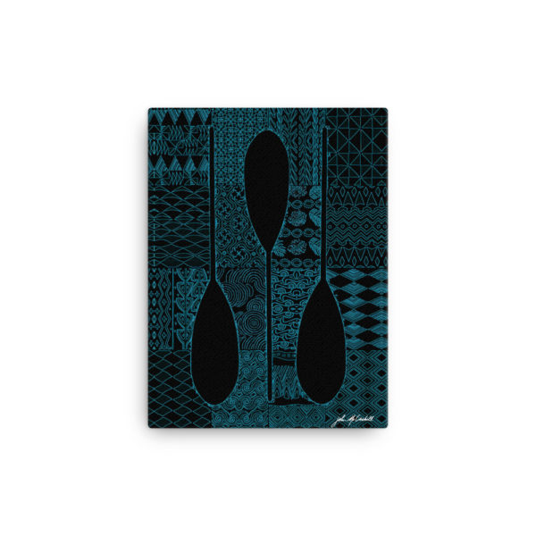 Paddles and Patterns in Blue – 12×16 Giclée