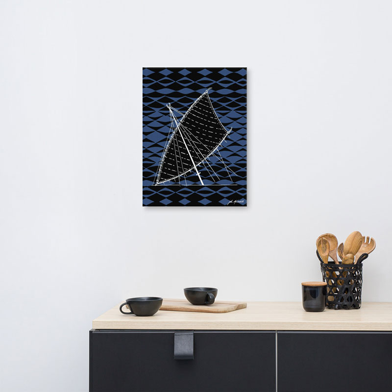 Blue Serenity | Waypoints series | Studio Jomac | Modern Contemporary Printmaking Art Gallery | Honolulu Hawaii