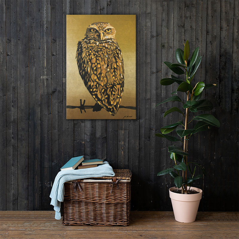 Wise Owl | Suicide and Relief Prints series | Studio Jomac | Modern Contemporary Printmaking Art Gallery | Honolulu Hawaii