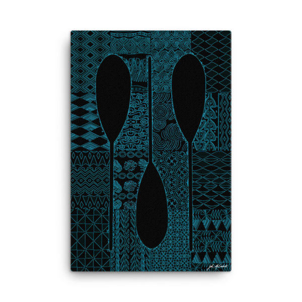 Paddles and Patterns in Blue – 24×36 Giclée