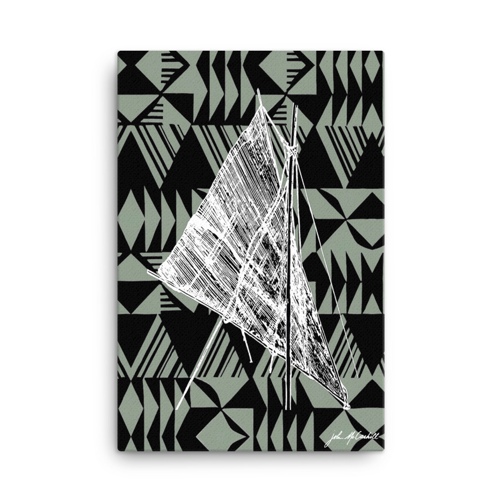 Samoan Sail | Waypoints series | Studio Jomac | Modern Contemporary Printmaking Art Gallery | Honolulu Hawaii
