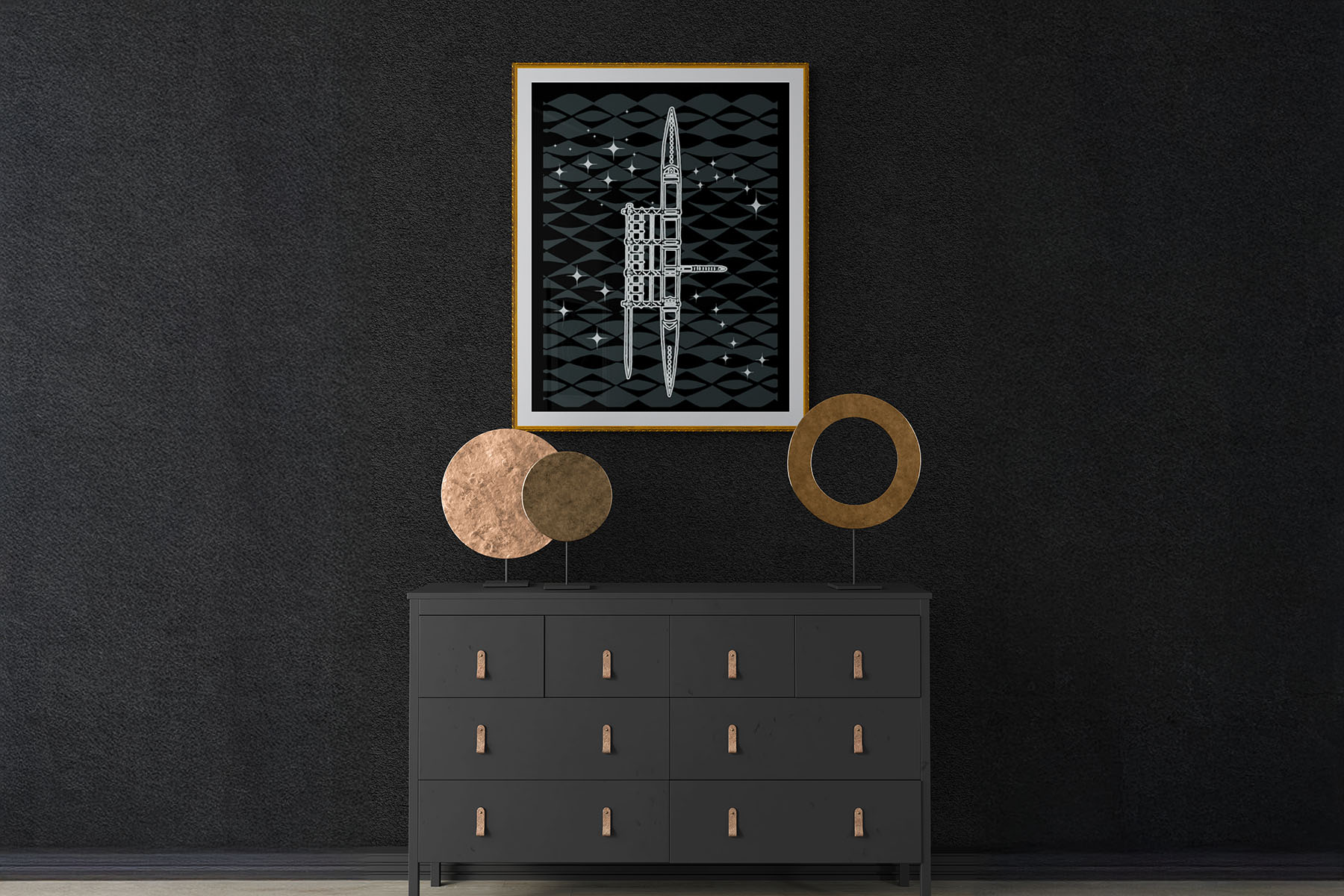 Trendy_cabinet_with_metal_sculptures